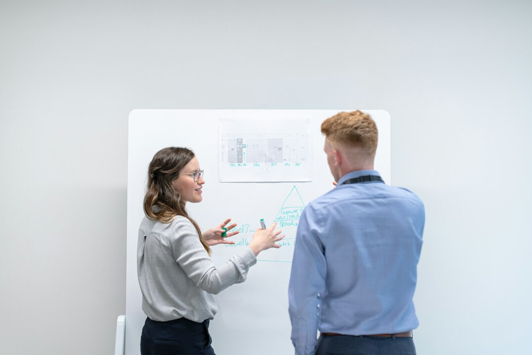 business leader presenting insights